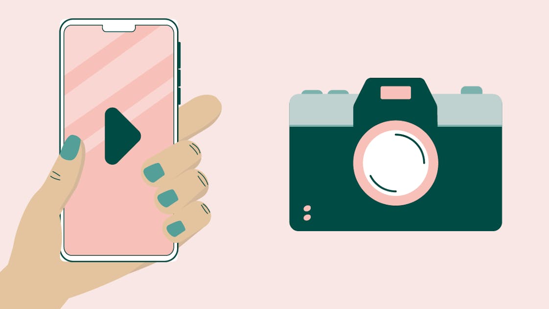 image d'un téléphone et d'un appareil photo